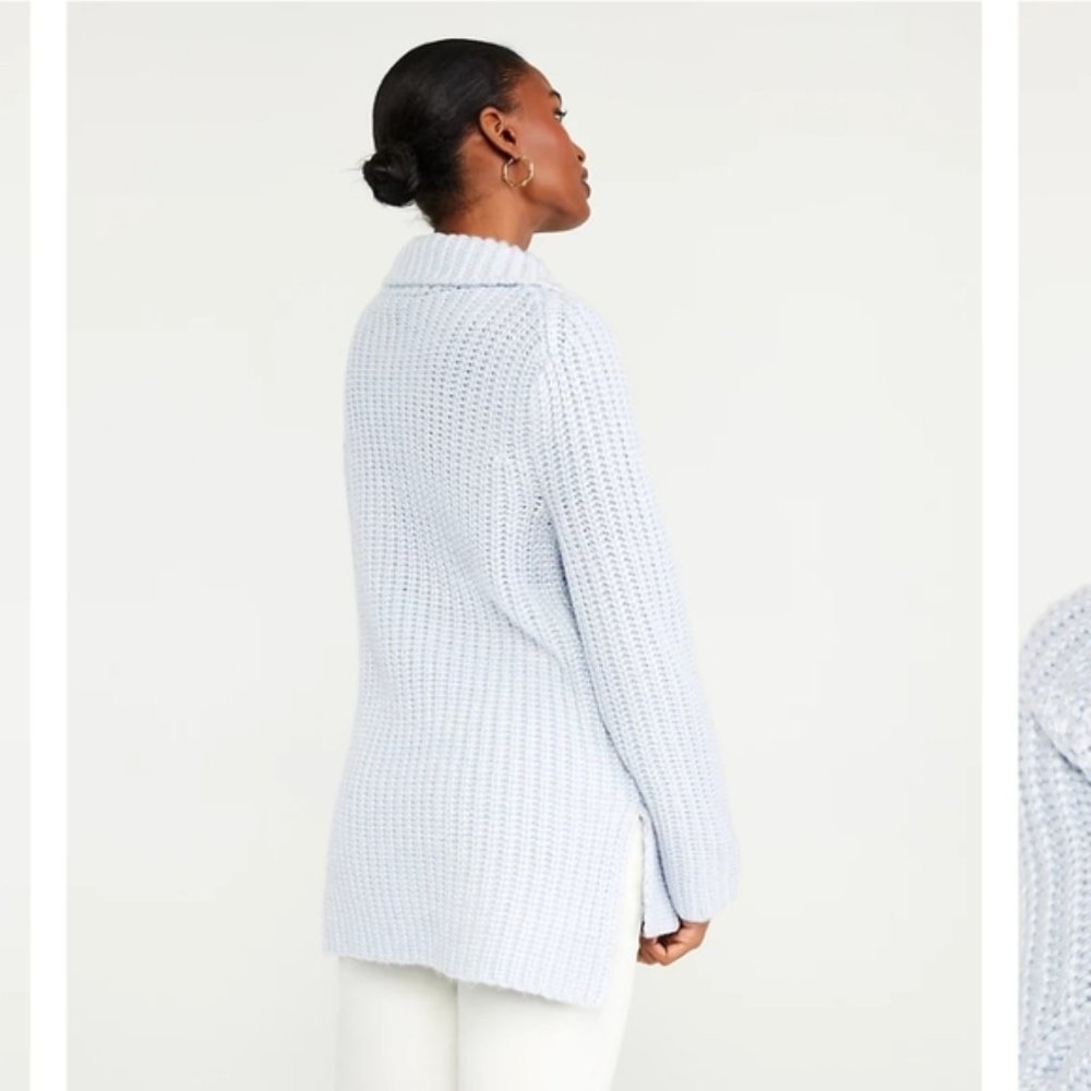 ANN TAYLOR ZIP COLLAR SWEATER NEW - Picture 3 of 4